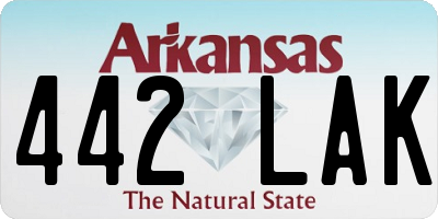AR license plate 442LAK
