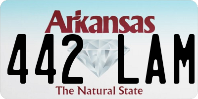 AR license plate 442LAM