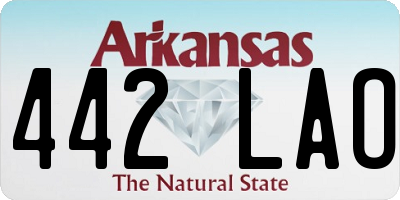 AR license plate 442LAO