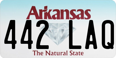 AR license plate 442LAQ