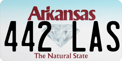 AR license plate 442LAS
