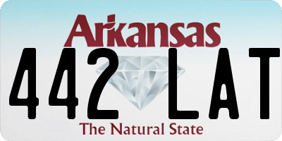 AR license plate 442LAT