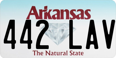 AR license plate 442LAV