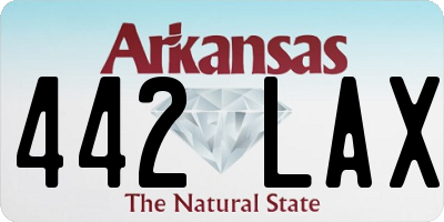 AR license plate 442LAX