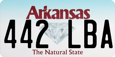 AR license plate 442LBA