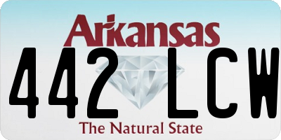 AR license plate 442LCW