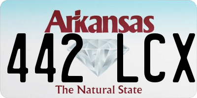 AR license plate 442LCX