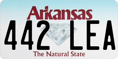 AR license plate 442LEA