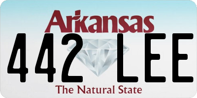 AR license plate 442LEE