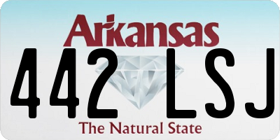 AR license plate 442LSJ