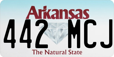 AR license plate 442MCJ