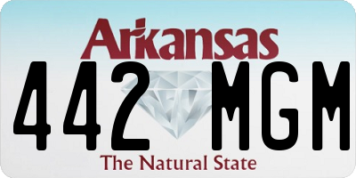 AR license plate 442MGM