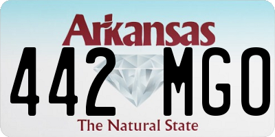 AR license plate 442MGO