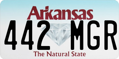 AR license plate 442MGR