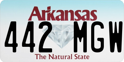 AR license plate 442MGW