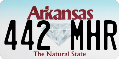 AR license plate 442MHR