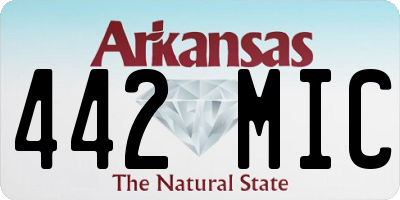 AR license plate 442MIC