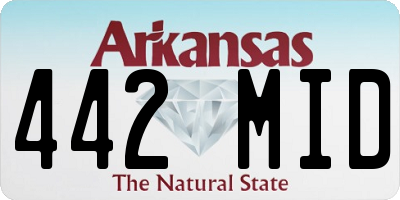 AR license plate 442MID