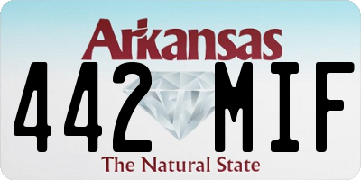 AR license plate 442MIF