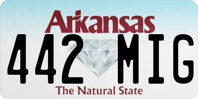 AR license plate 442MIG