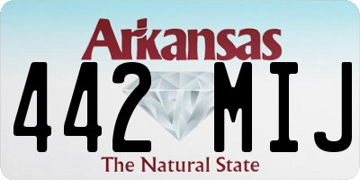 AR license plate 442MIJ