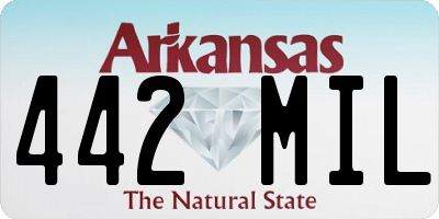 AR license plate 442MIL