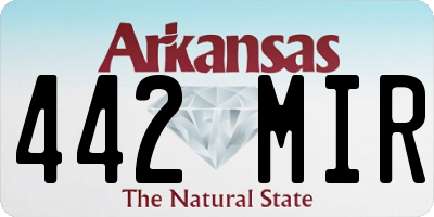 AR license plate 442MIR