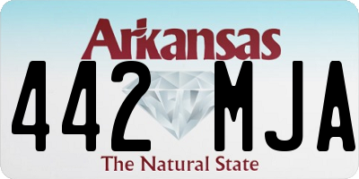 AR license plate 442MJA