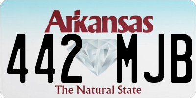 AR license plate 442MJB