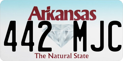 AR license plate 442MJC