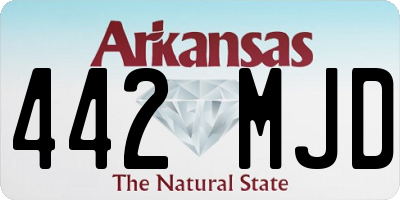 AR license plate 442MJD