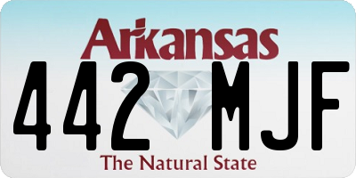 AR license plate 442MJF