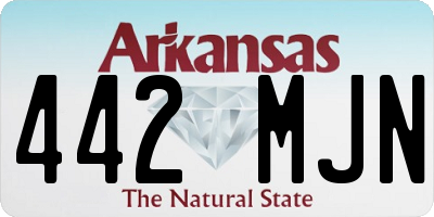 AR license plate 442MJN