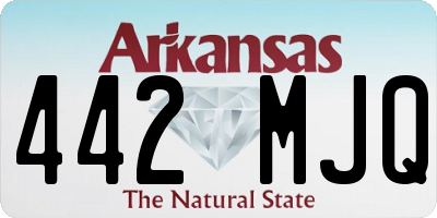 AR license plate 442MJQ
