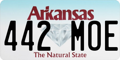 AR license plate 442MOE