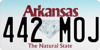 AR license plate 442MOJ