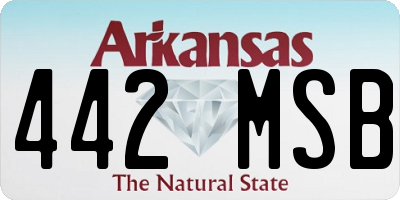 AR license plate 442MSB