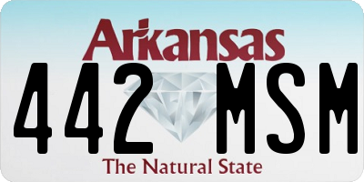 AR license plate 442MSM