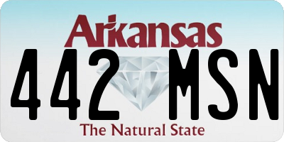 AR license plate 442MSN