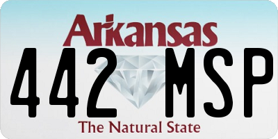 AR license plate 442MSP