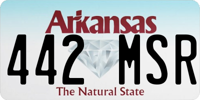 AR license plate 442MSR
