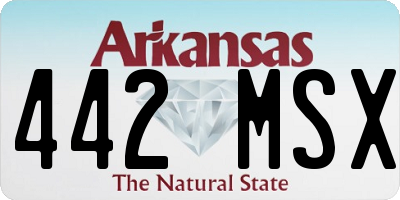 AR license plate 442MSX