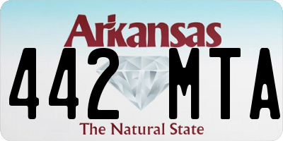 AR license plate 442MTA