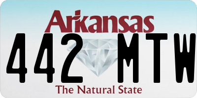 AR license plate 442MTW