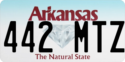 AR license plate 442MTZ