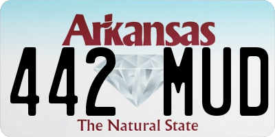 AR license plate 442MUD