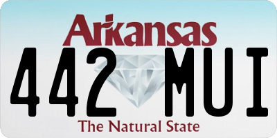 AR license plate 442MUI