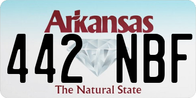 AR license plate 442NBF