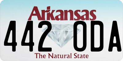 AR license plate 442ODA