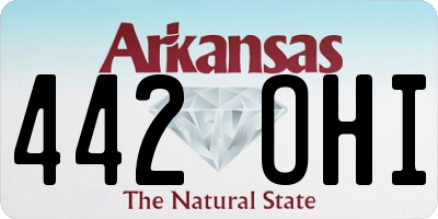 AR license plate 442OHI